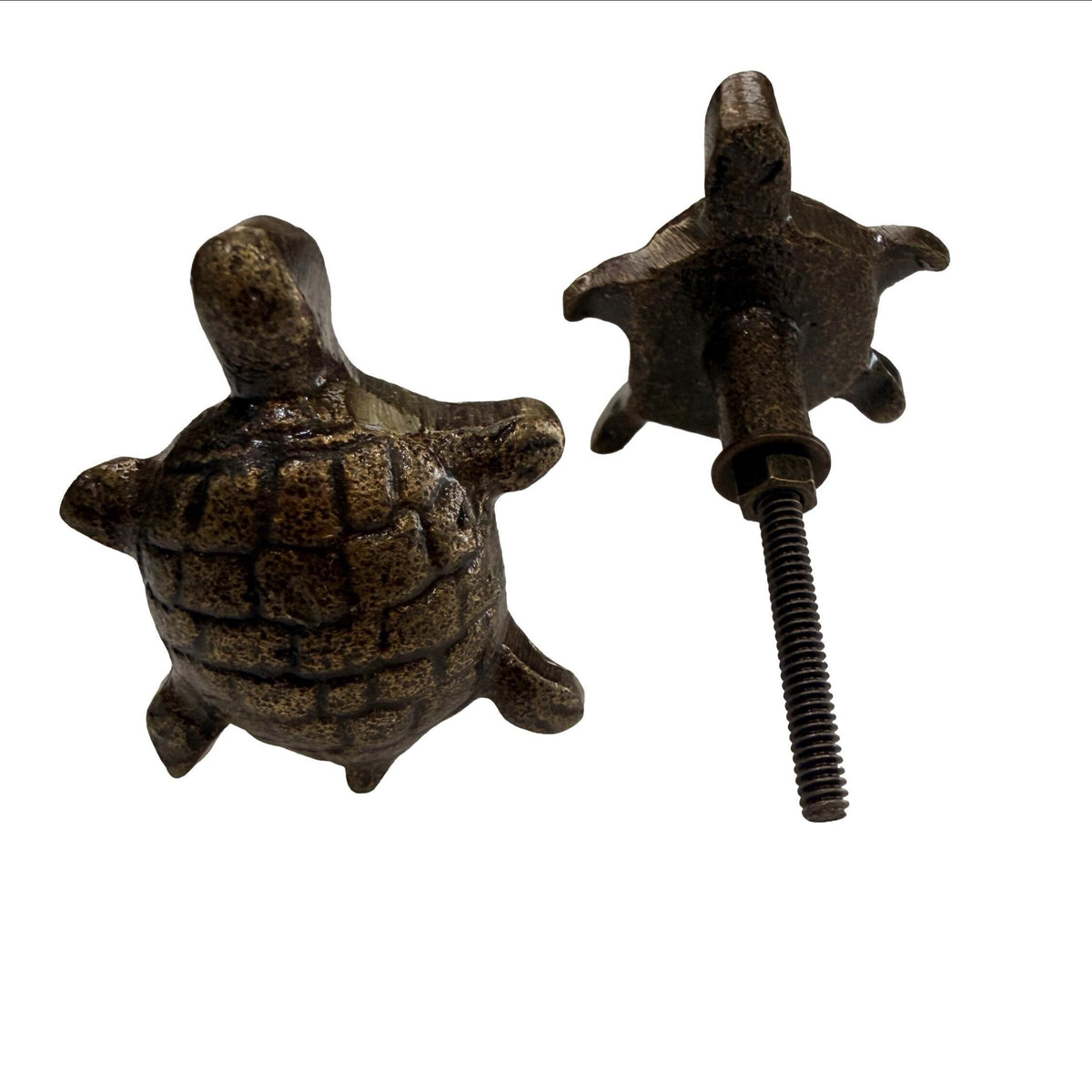 Cast Iron Turtle Cabinet Knob | Rustic Sea Turtle Drawer Pull | Coastal Farmhouse Hardware