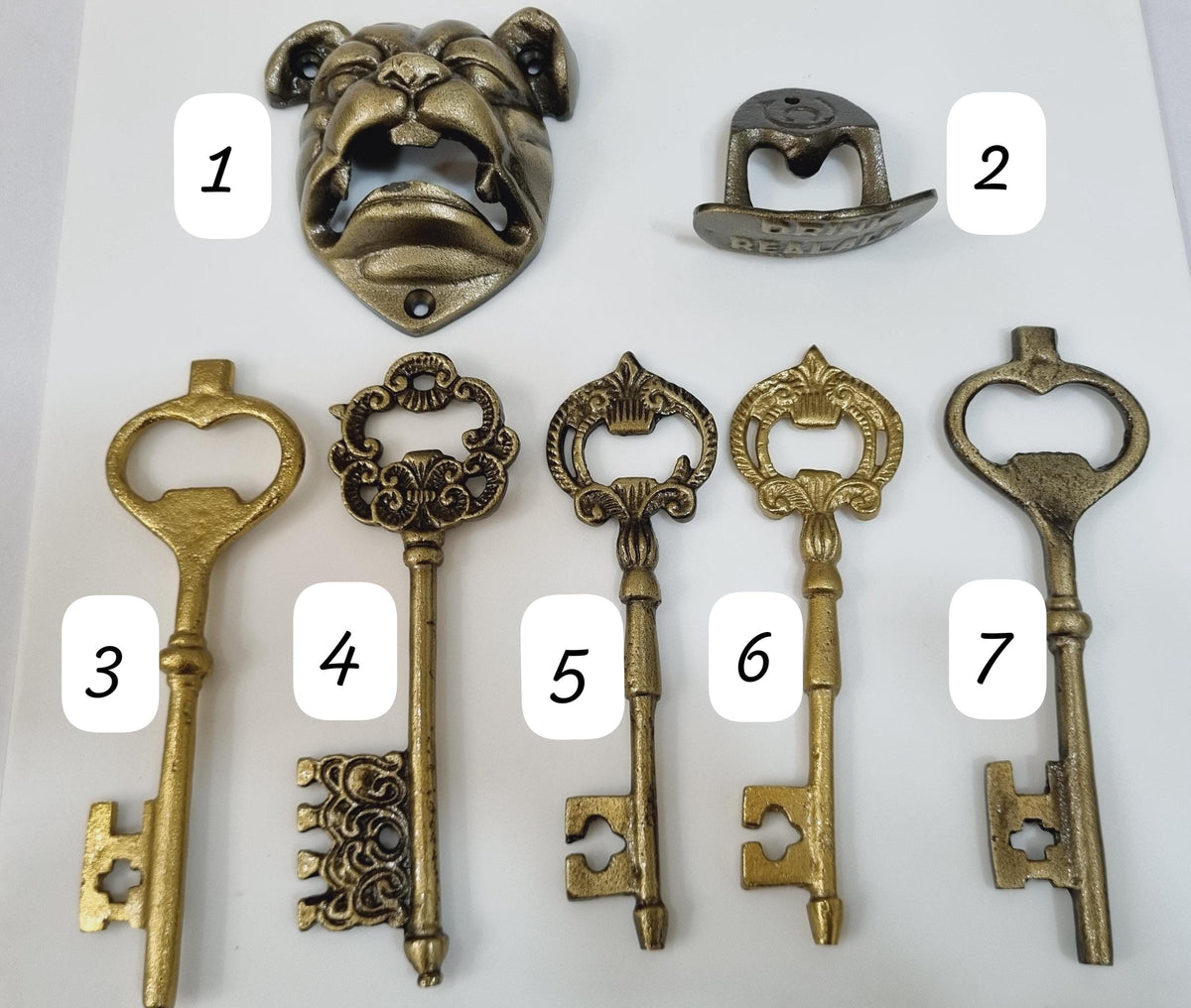 Vintage-Style Cast Iron Skeleton Key Bottle Opener
