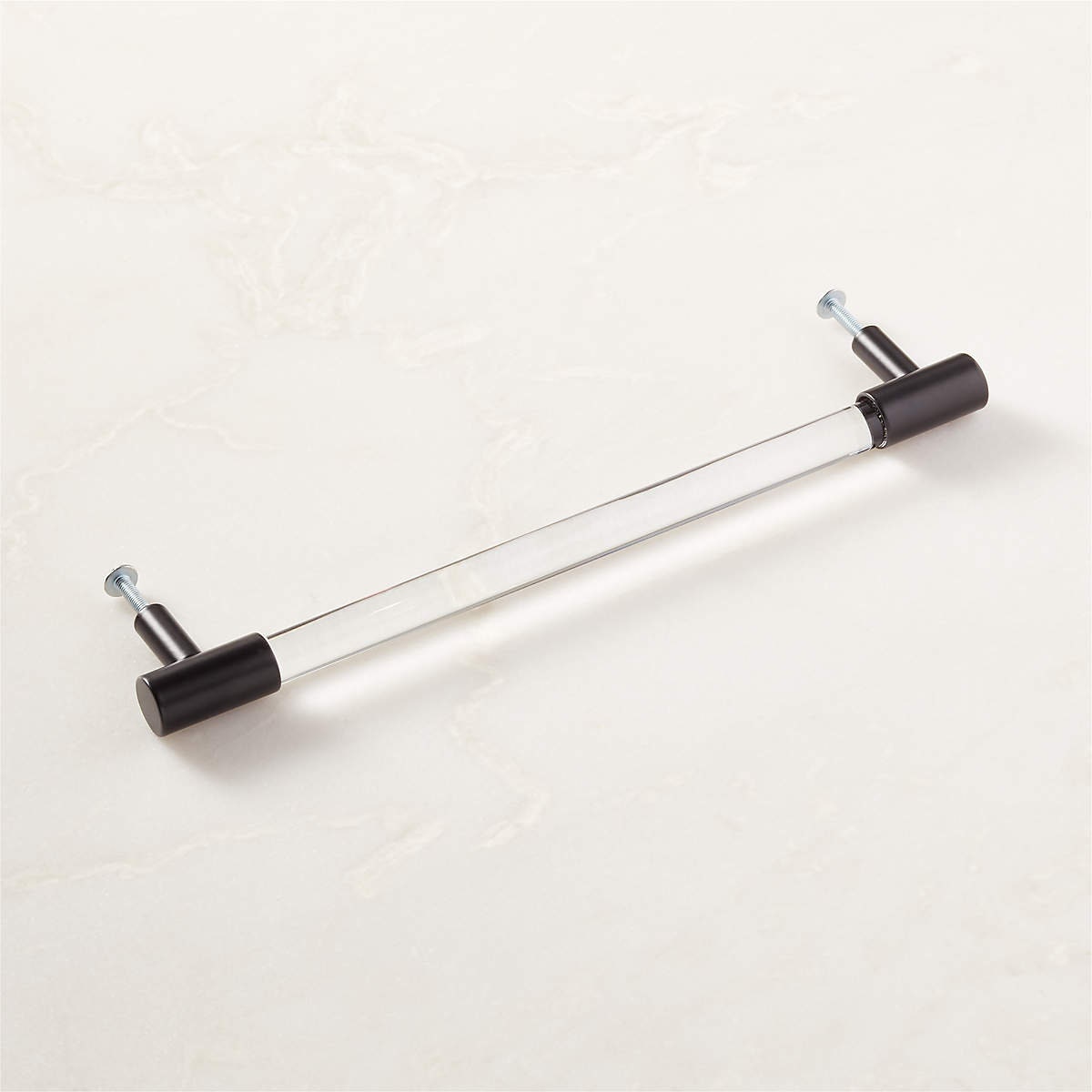 Glass Rod Handles with Black Brass Fittings