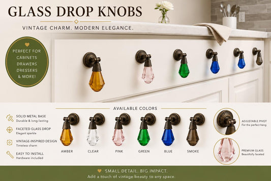 Glass Drop Knobs