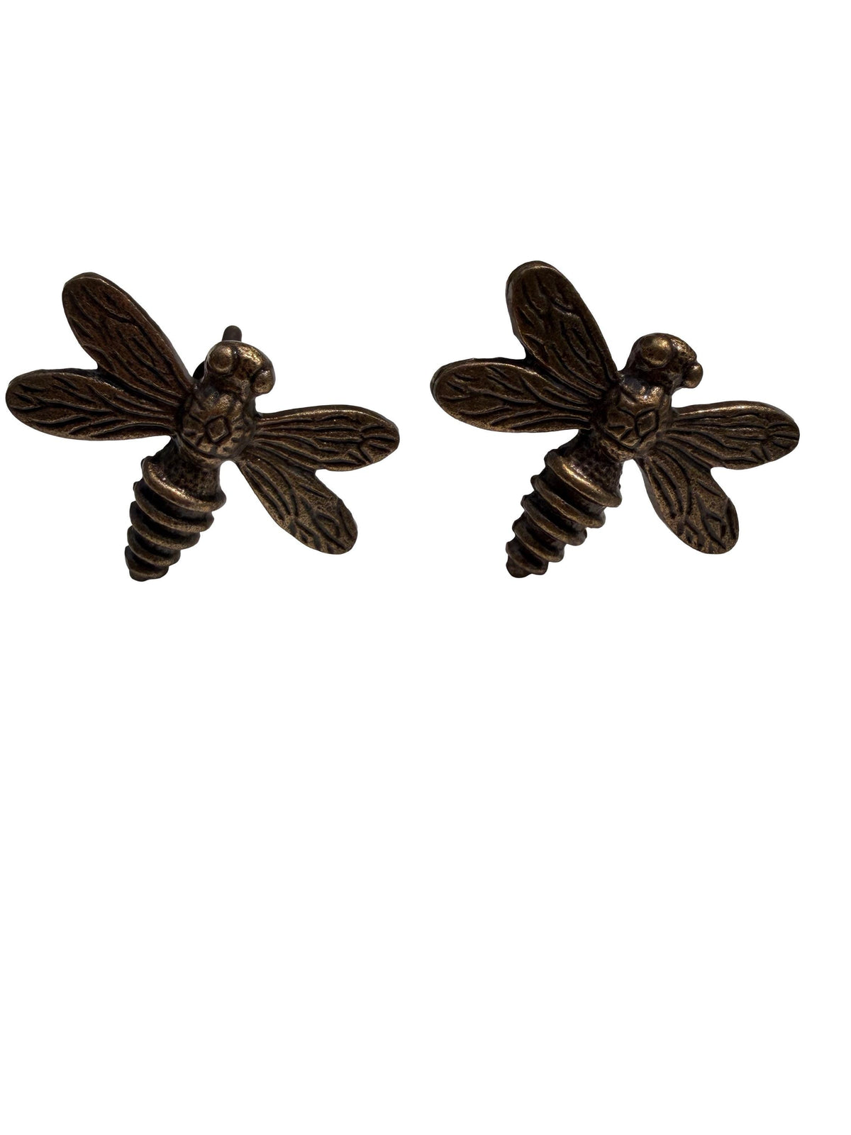Cast Iron Dragonfly Drawer Knob – Rustic Antique Bronze Furniture Handle