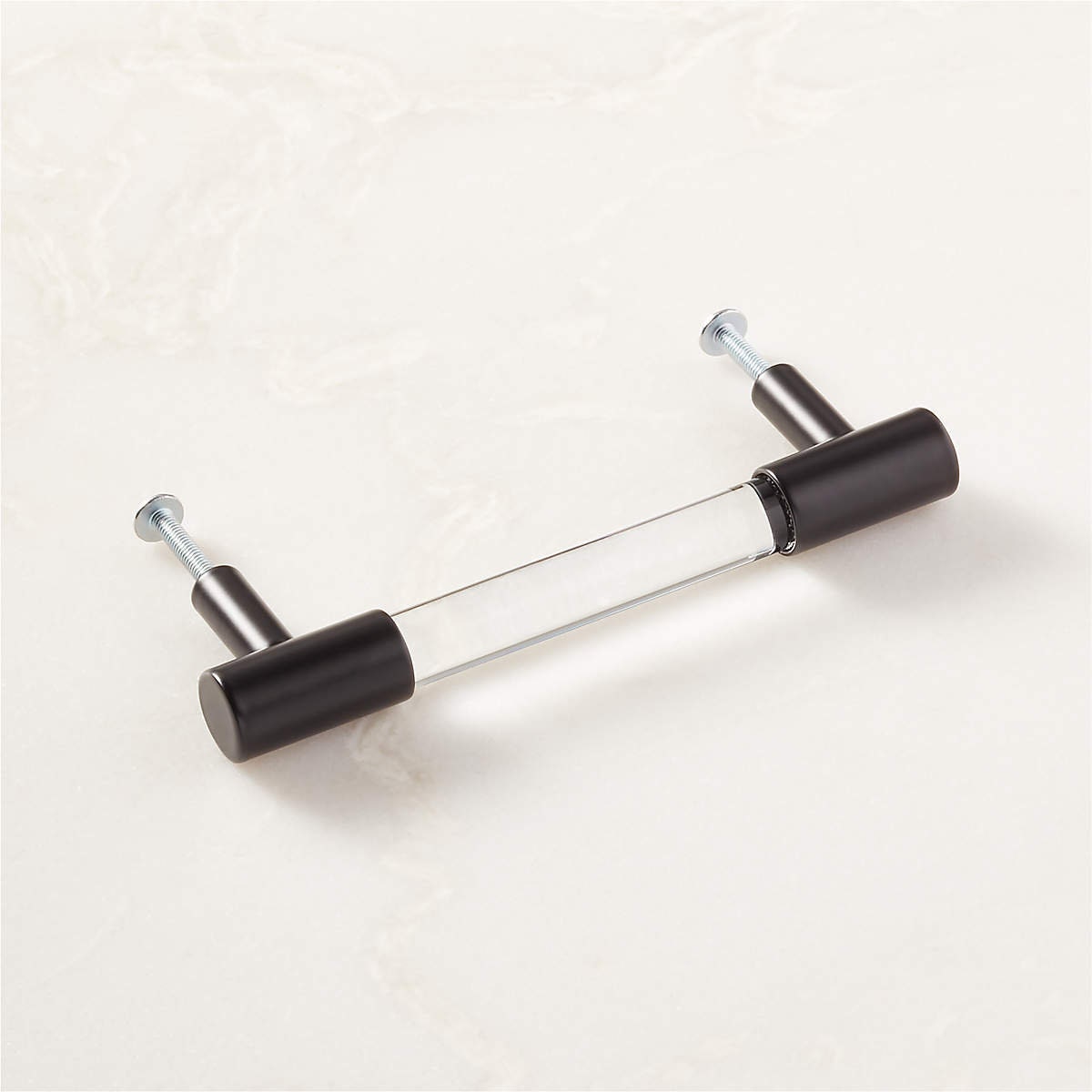 Glass Rod Handles with Black Brass Fittings