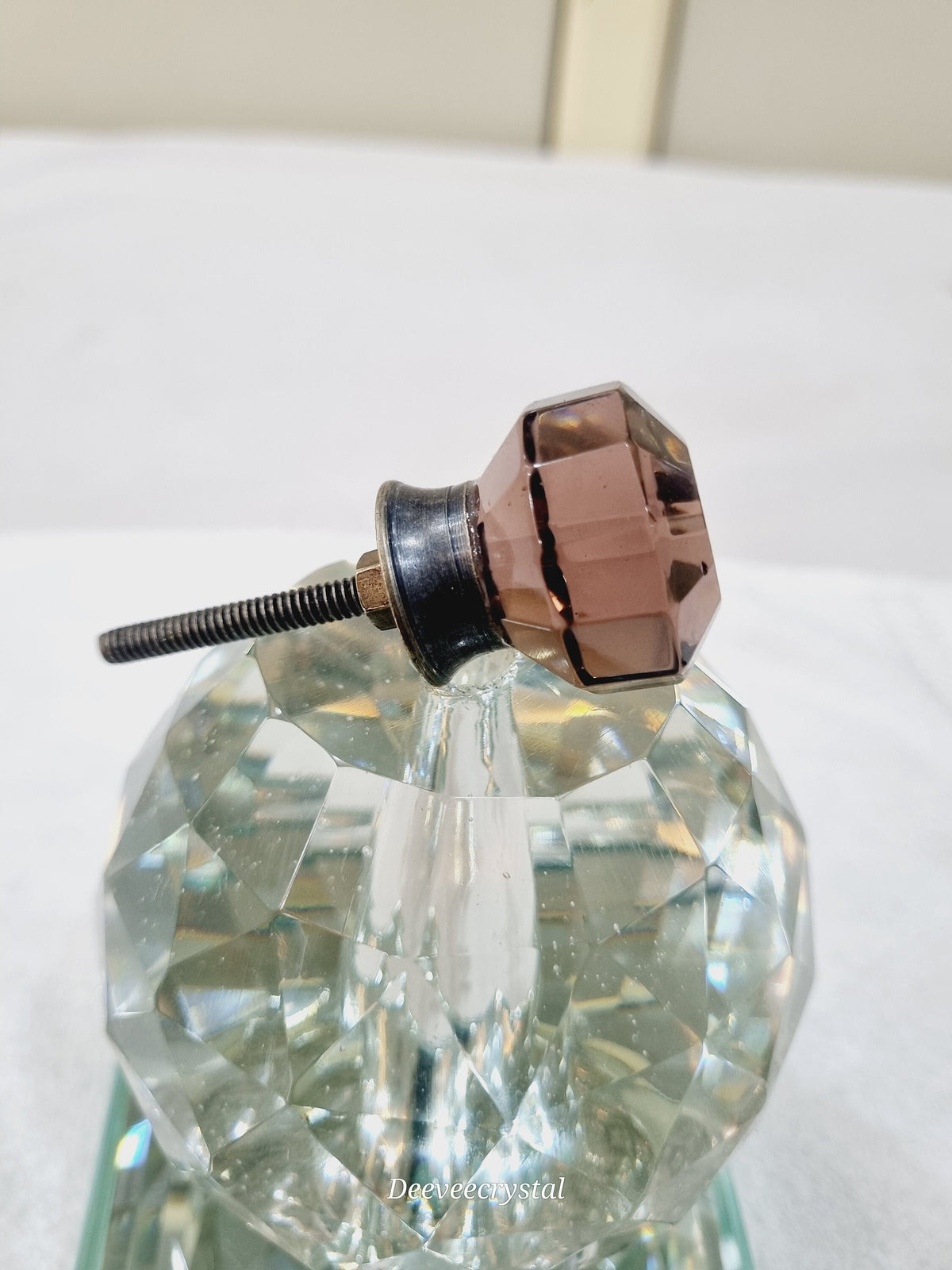 Glass Knob with Antique Fittings - 1.5 inch