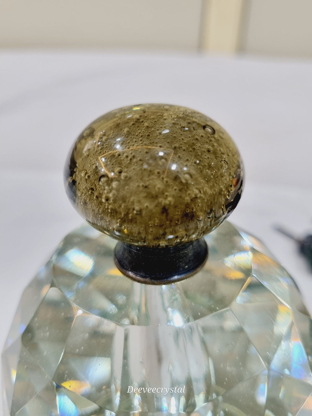 Glass antique fittings bubbles knobs