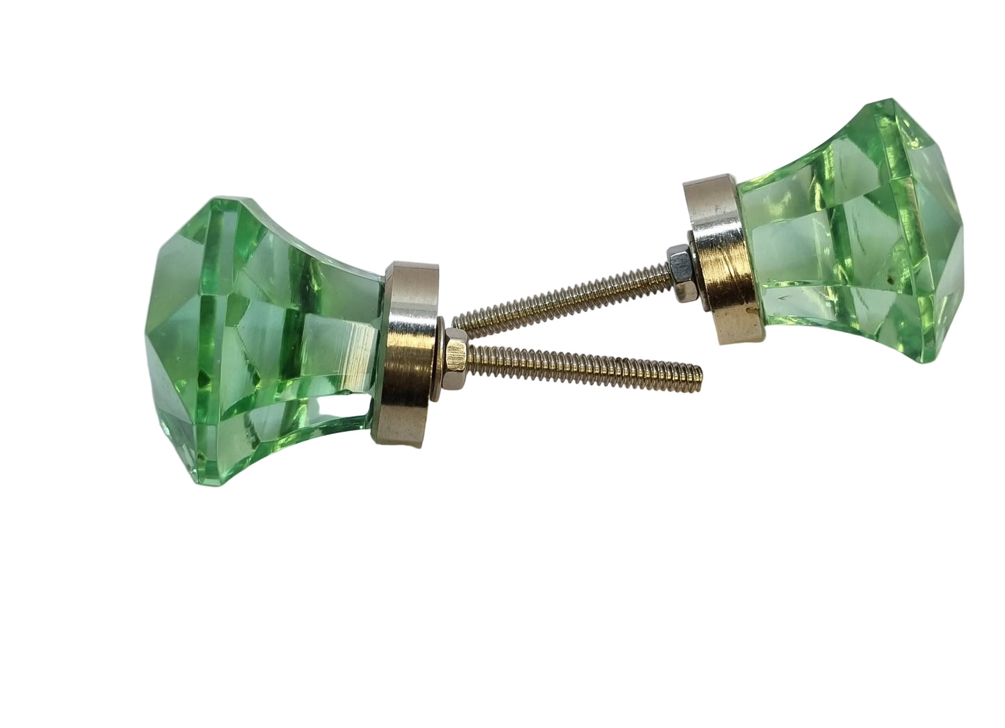 Glass diamond cut knob