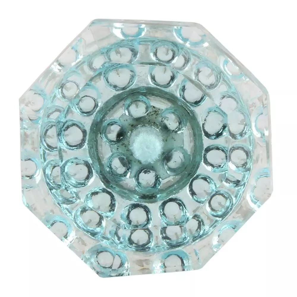 Glass doted glass knob with brass hardware