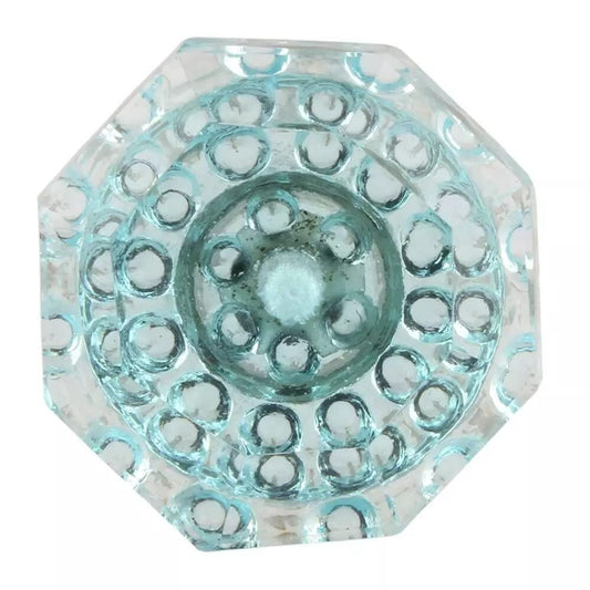 Glass doted glass knob with brass hardware