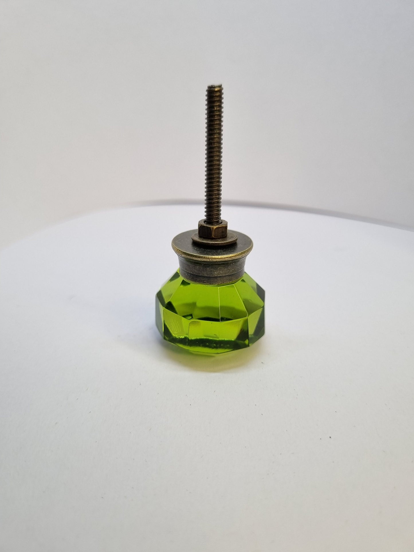 Set of 8 Glass Knobs: Antique Finish, Indian Knobs (1.5 inches)