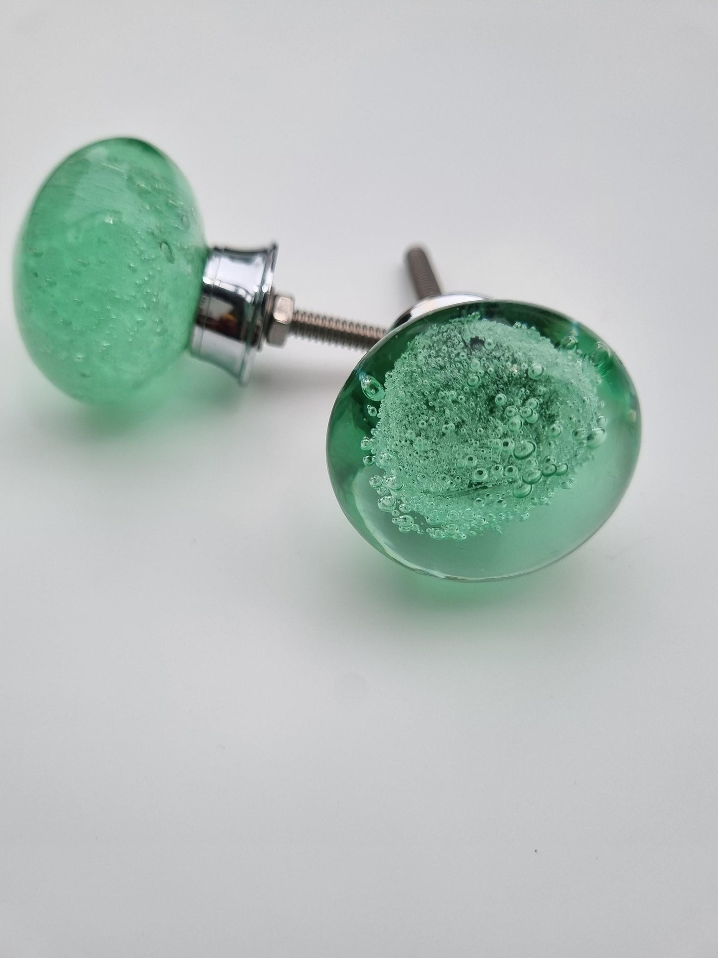 Handmade Glass Bubble Knobs: 1.5" Cabinet & Drawer Pulls best quality