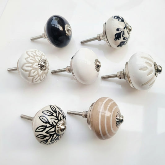 Modern Ceramic Knobs, 1.5 inch
