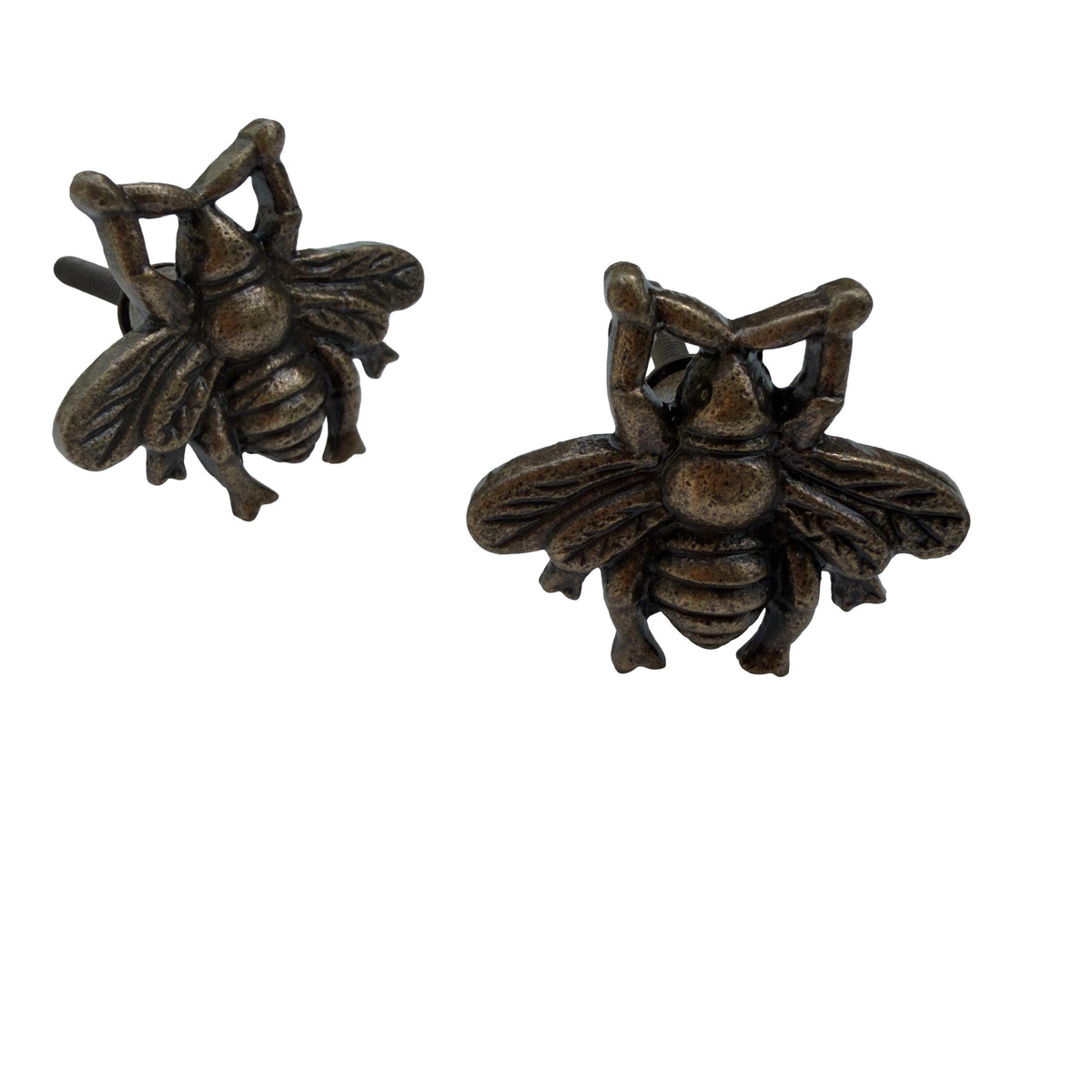 Cast Iron Bee Cabinet Knob – Rustic Bumble Bee Drawer Pull, Antique Bronze Handle