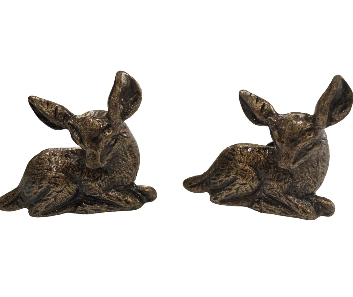 Cast Iron Fawn Knob, Rustic Woodland Animal Drawer Pull, Antique Bronze Cabin Decor