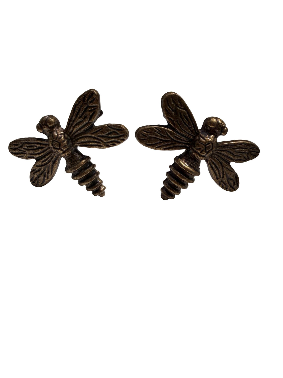 Cast Iron Dragonfly Drawer Knob – Rustic Antique Bronze Furniture Handle