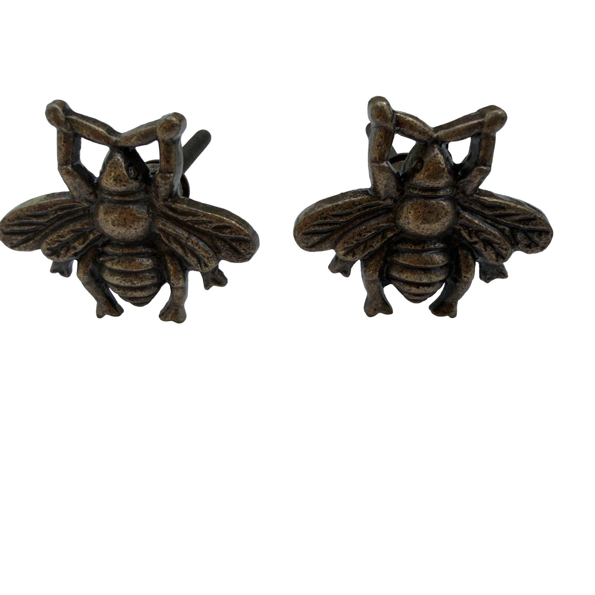 Cast Iron Bee Cabinet Knob – Rustic Bumble Bee Drawer Pull, Antique Bronze Handle