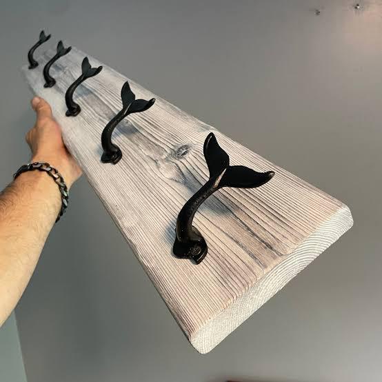 Whale Tail Coat, Robe, and Towel Hooks – Nautical-Inspired Elegance