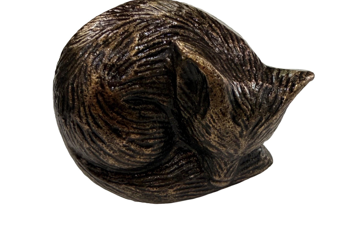 Sleeping fox cast iron knobs