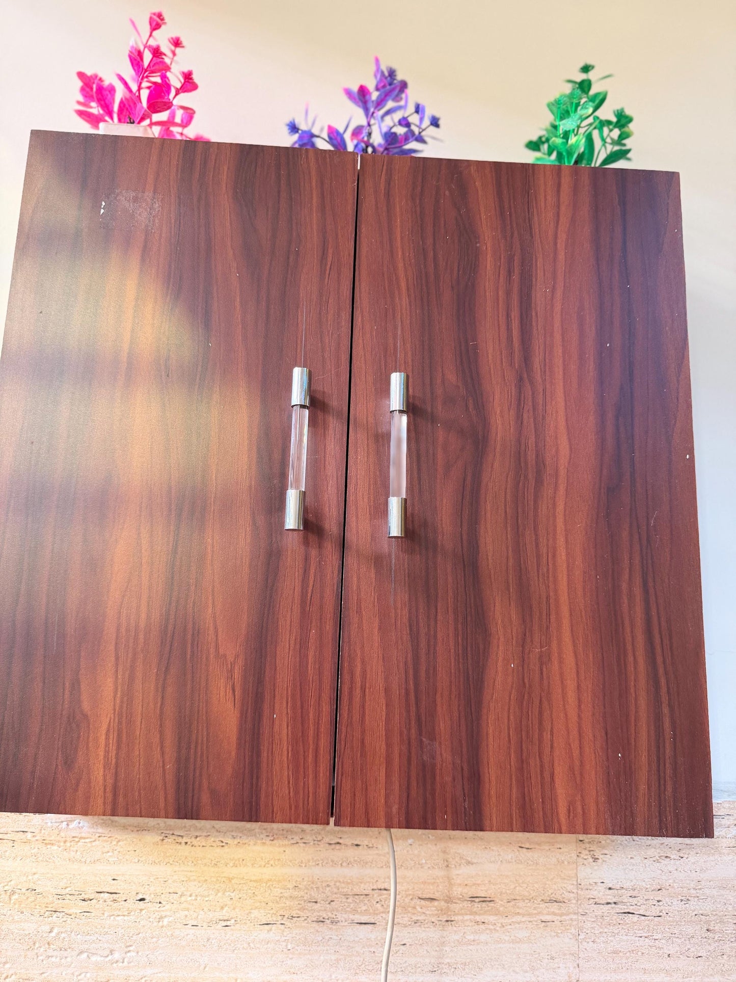 Glass Rod Handles with Black Brass Fittings