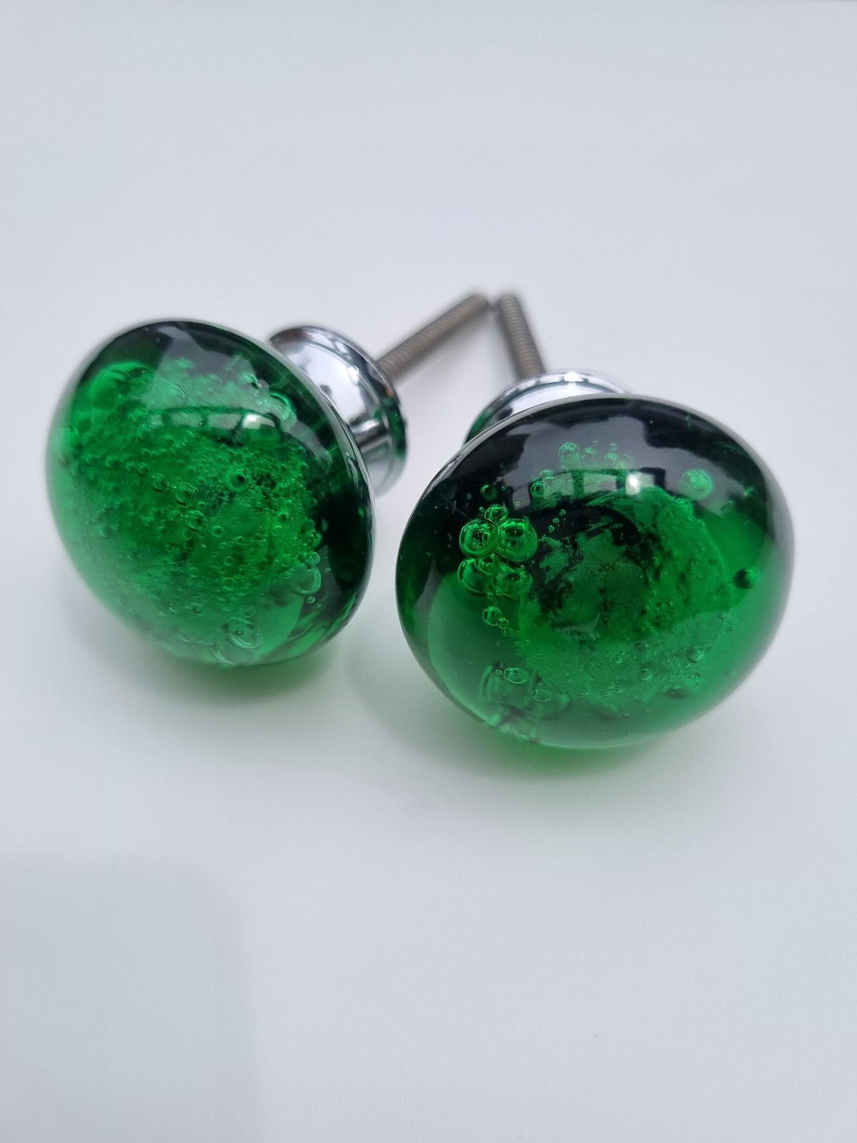 Handmade Glass Bubble Knobs: 1.5" Cabinet & Drawer Pulls