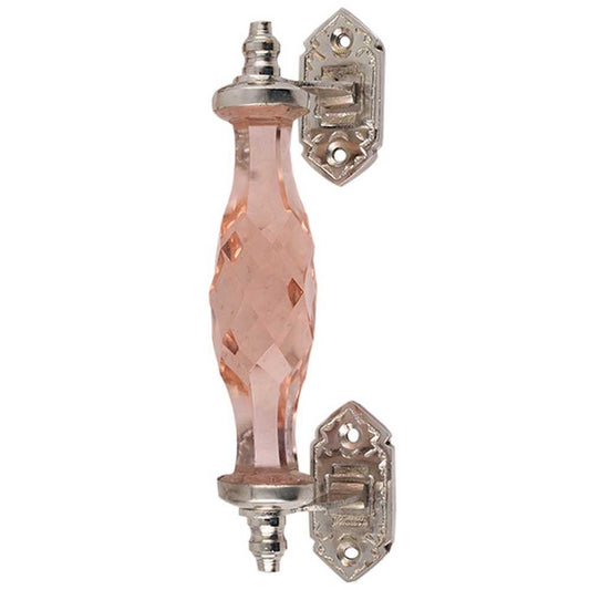 4 Inch Glass Crystal Drawer Pull, Brass Cabinet Handle, Antique Gold Furniture Hardware