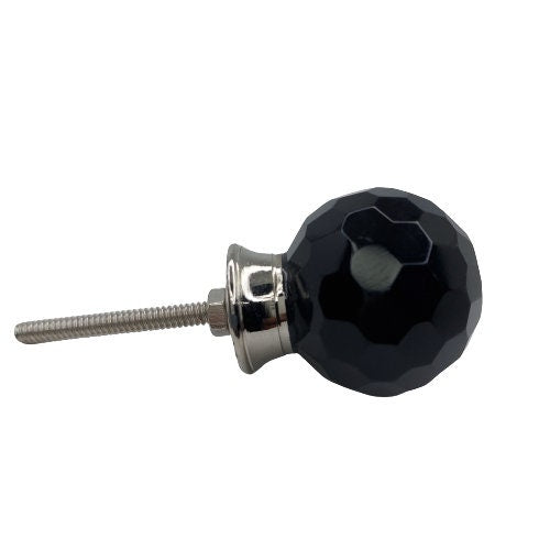 Handcut natural cutting design glass knob