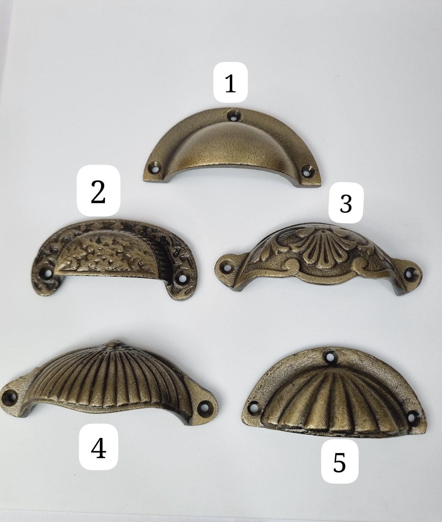 Vintage Cast Iron Cupboard Handles – Rustic, Durable Hardware for Cabinets & Drawers
