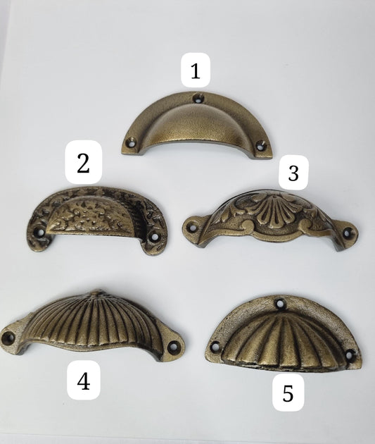 Vintage Cast Iron Cupboard Handles – Rustic, Durable Hardware for Cabinets & Drawers