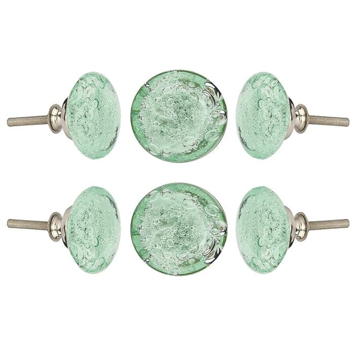 Mint green bubbles knobs