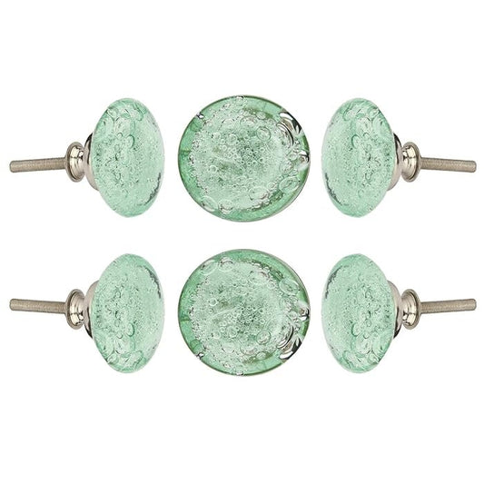 Mint green bubbles knobs