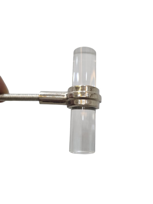 Set of 6 T-Bar clear rod glass knob