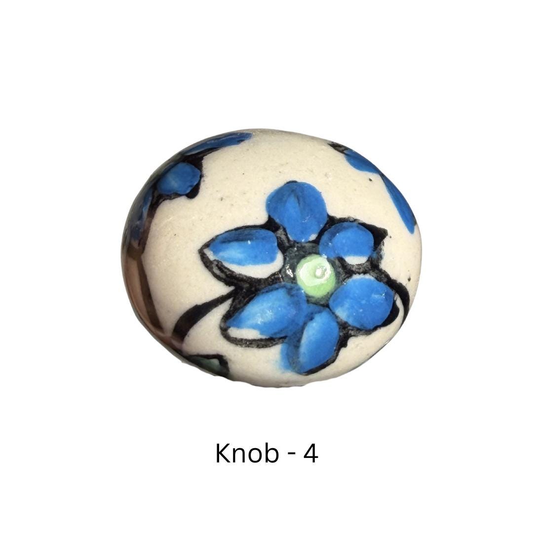 Hand-Painted Ceramic Brass Wall Hooks Set: Vintage Floral Design, Rustic Entryway Hanger