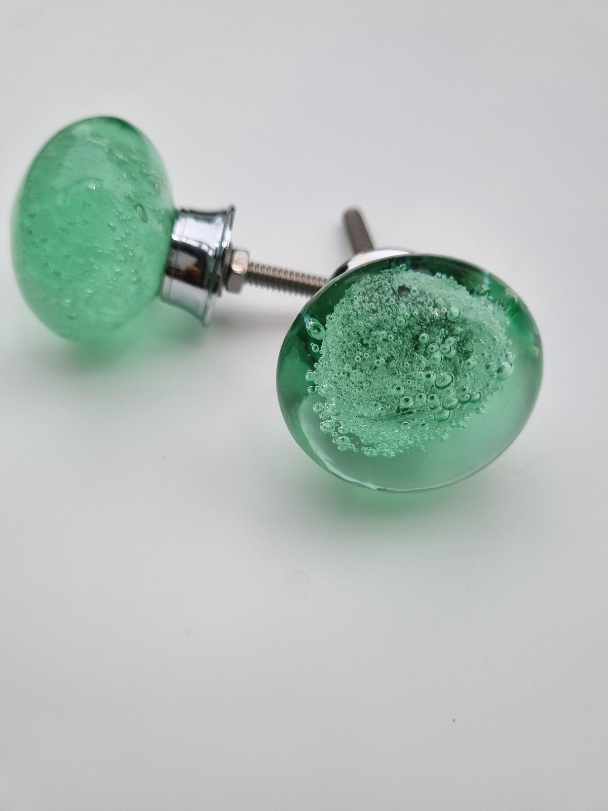 Handmade Glass Bubble Knobs: 1.5" Cabinet & Drawer Pulls
