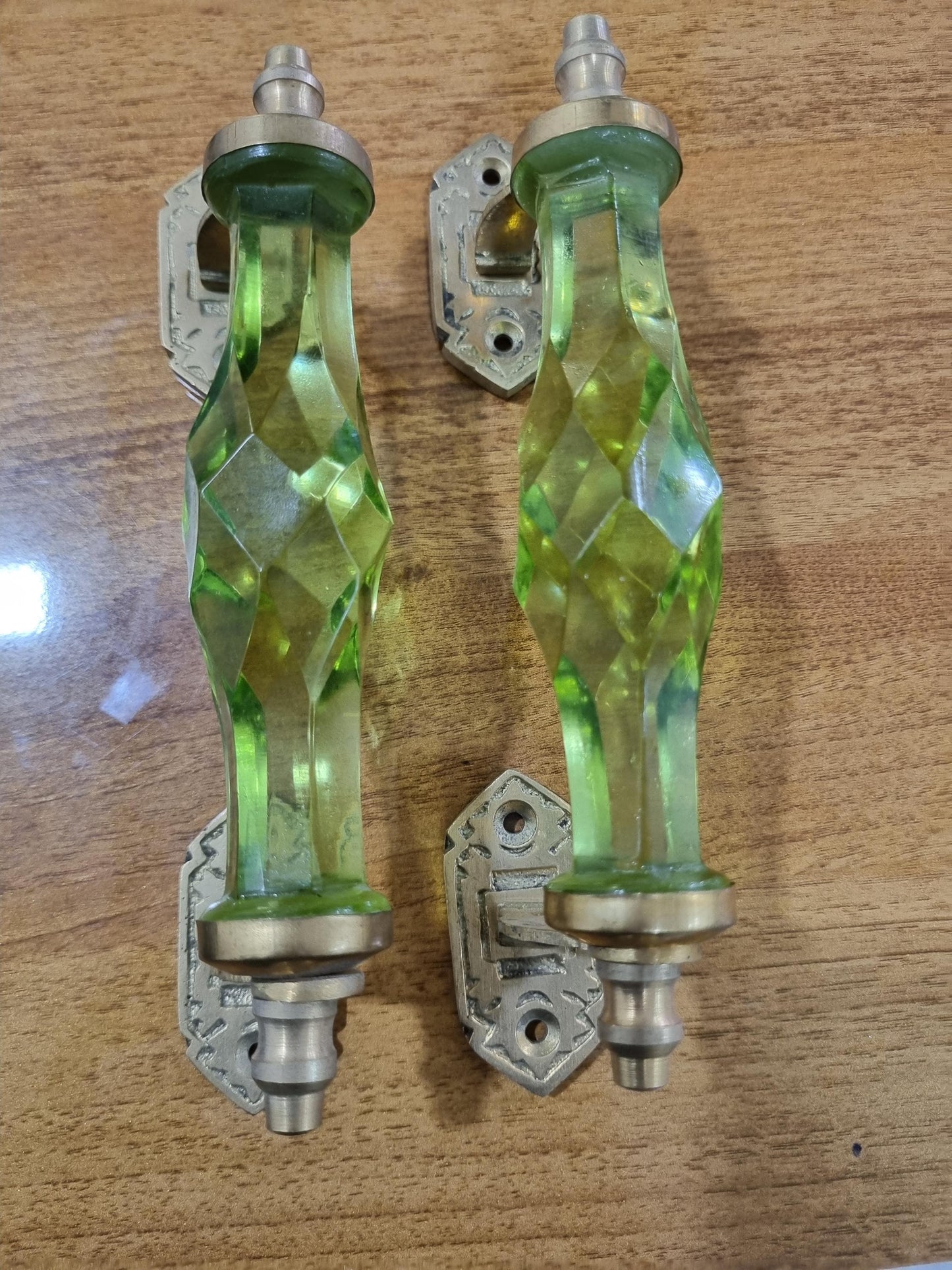 Vintage glass handles
