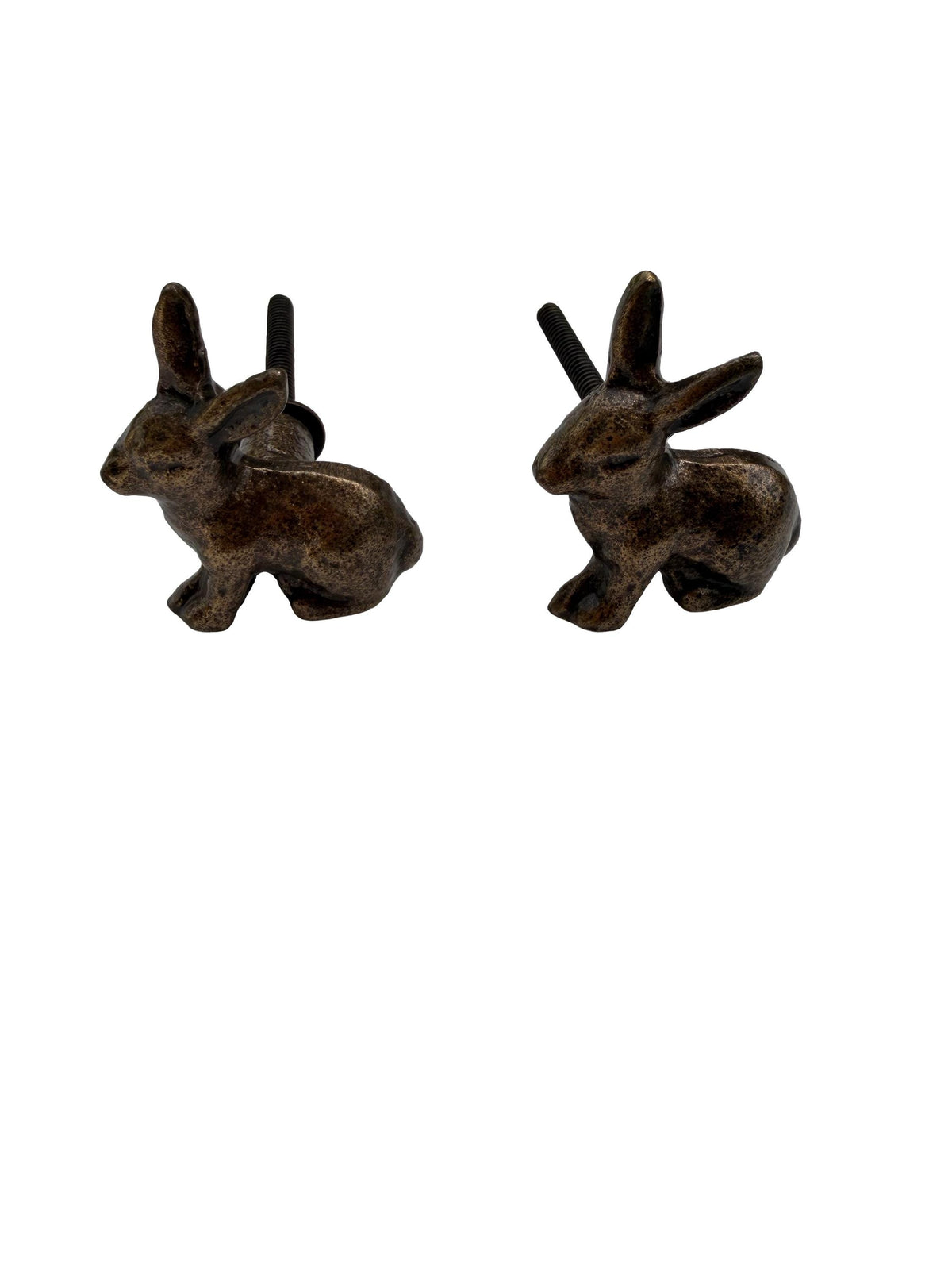Cast Iron Rabbit Drawer Knob – Antique Bronze Bunny Furniture Pull – Farmhouse Cabinet Handle