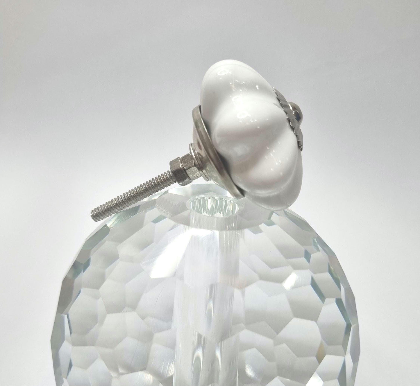 ceramic white melon knob