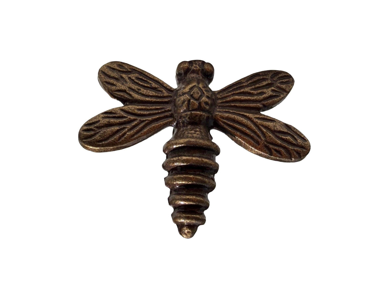 Cast Iron Dragonfly Drawer Knob – Rustic Antique Bronze Furniture Handle
