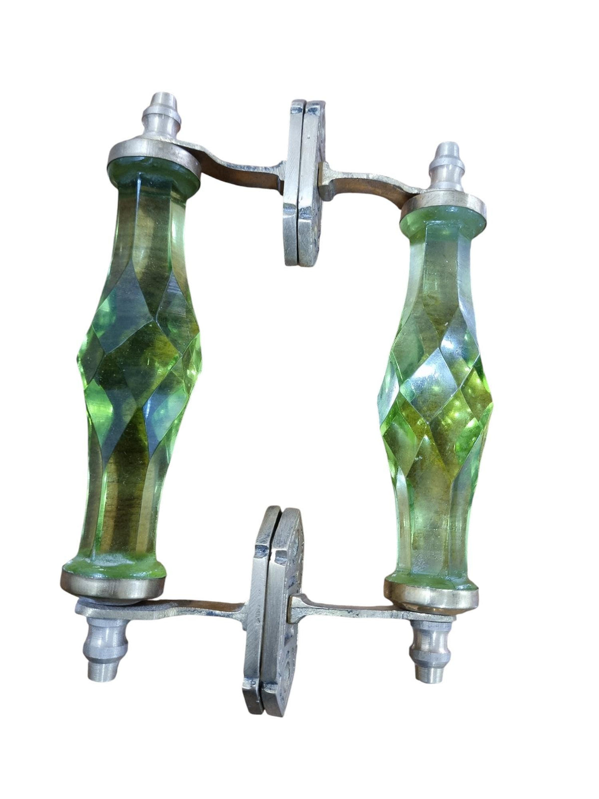 8 Inch Glass Crystal Drawer Pull, Brass Cabinet Handle, Antique Gold Furniture Hardware
