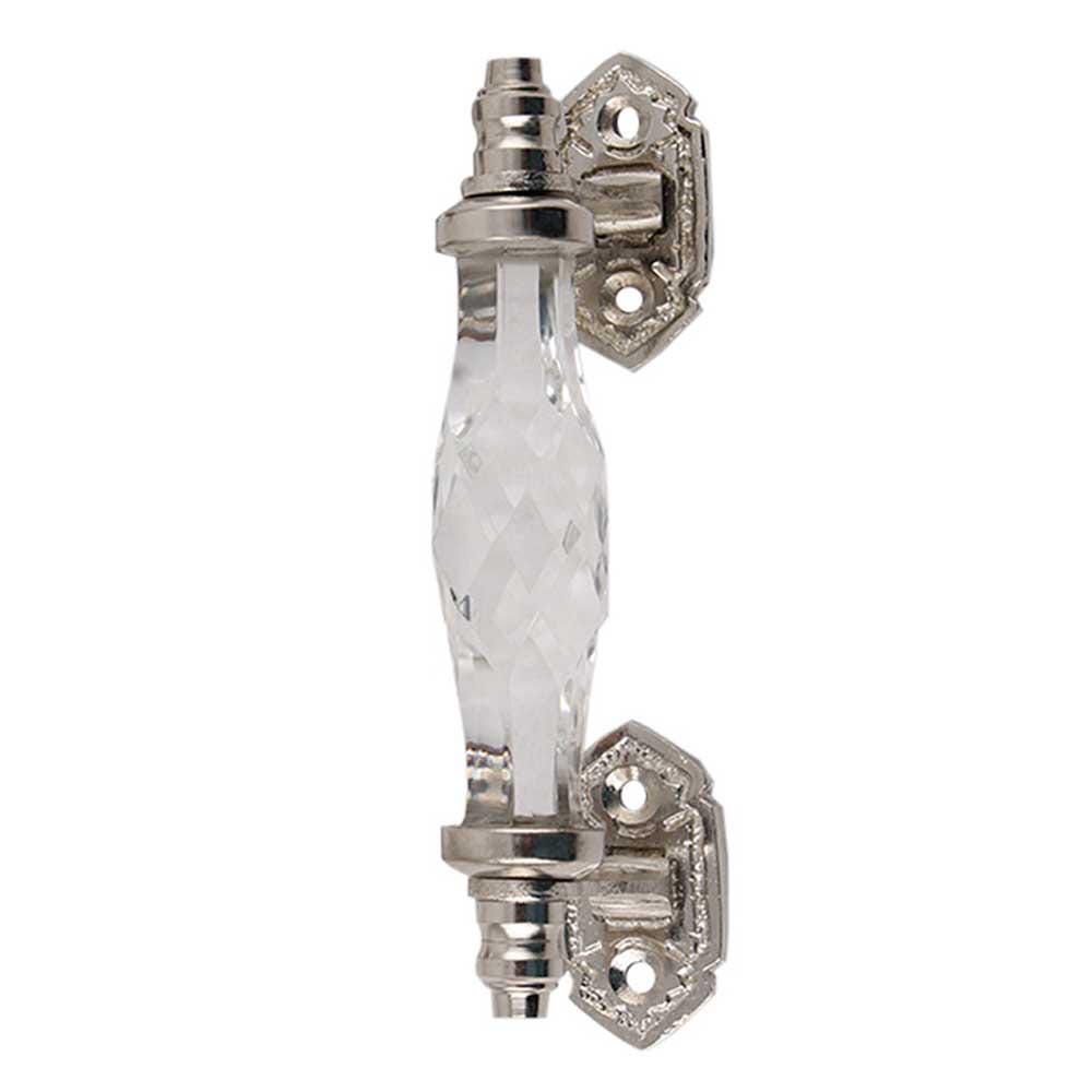 4 Inch Glass Crystal Drawer Pull, Brass Cabinet Handle, Antique Gold Furniture Hardware