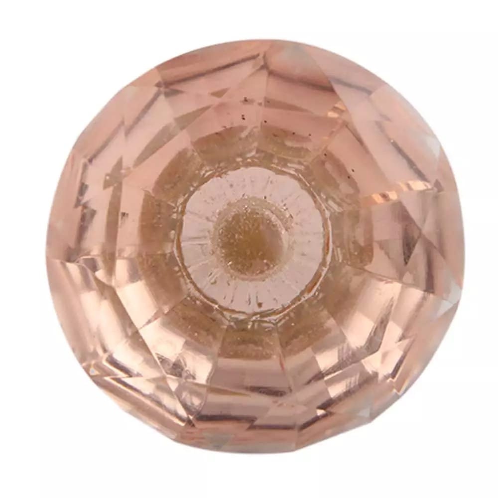 Pink Diamond Cut Glass Knobs - 1.5 inch