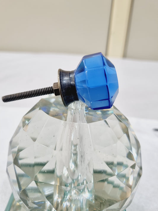 Glass Knob with Antique Fittings - 1.5 inch
