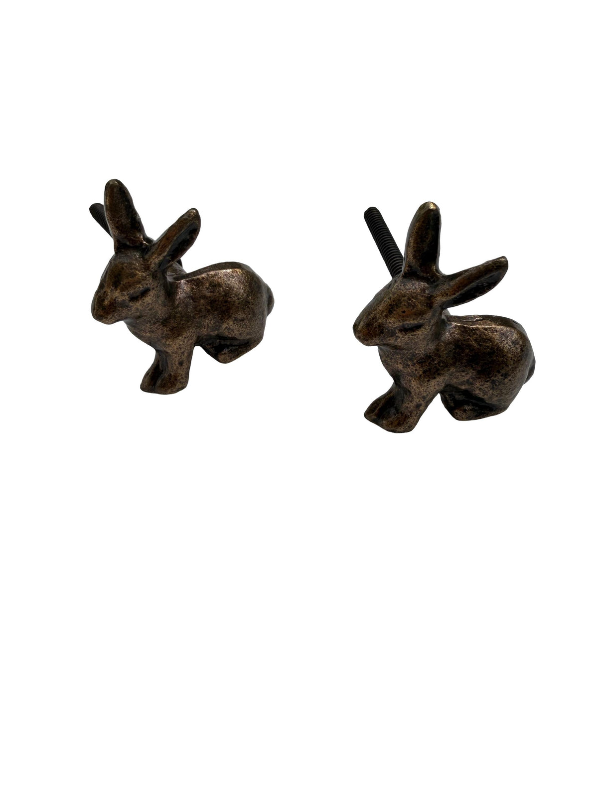 Cast Iron Rabbit Drawer Knob – Antique Bronze Bunny Furniture Pull – Farmhouse Cabinet Handle