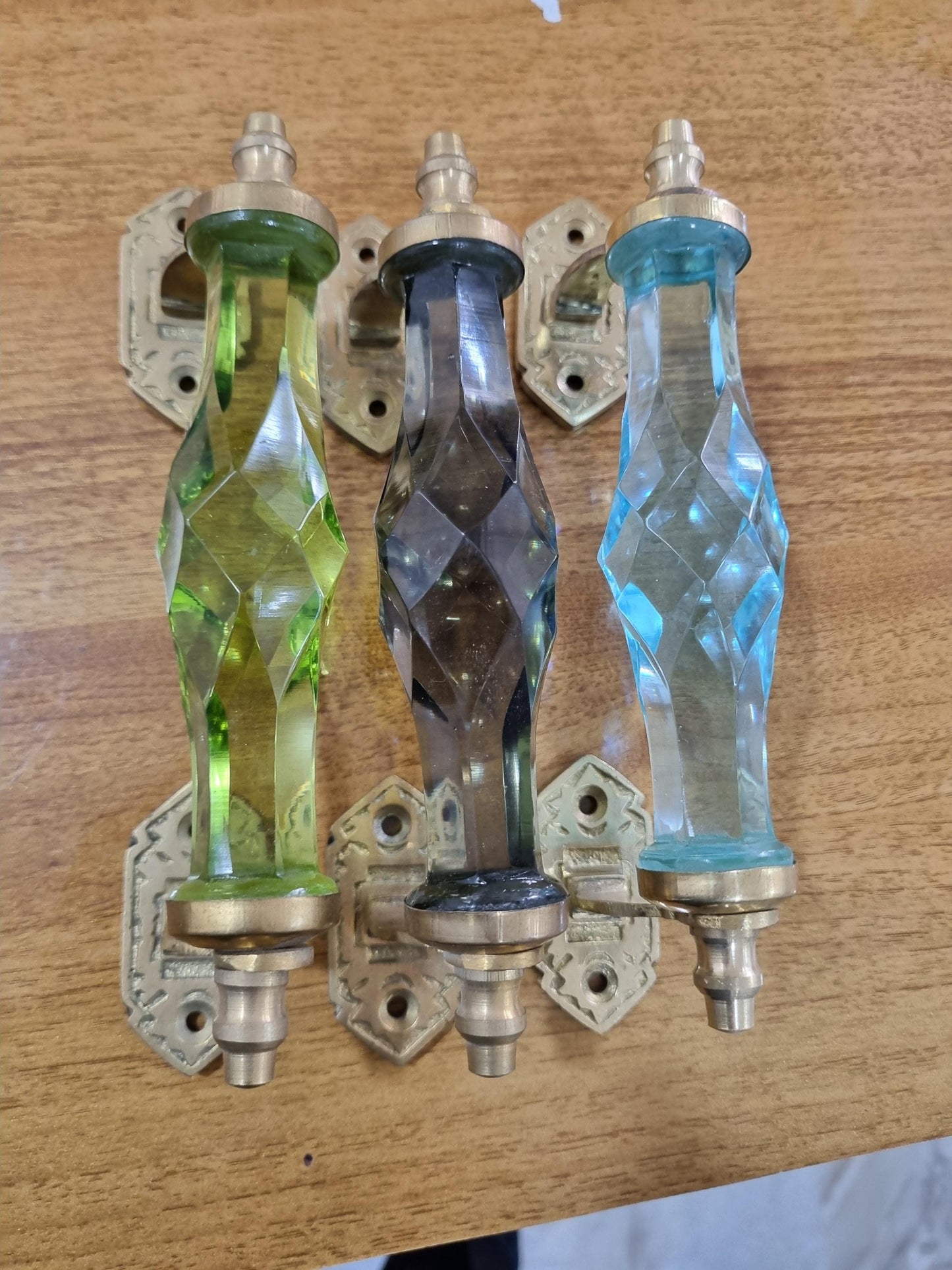 Vintage glass handles