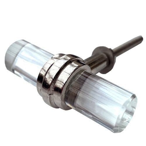Set of 6 T-Bar clear rod glass knob