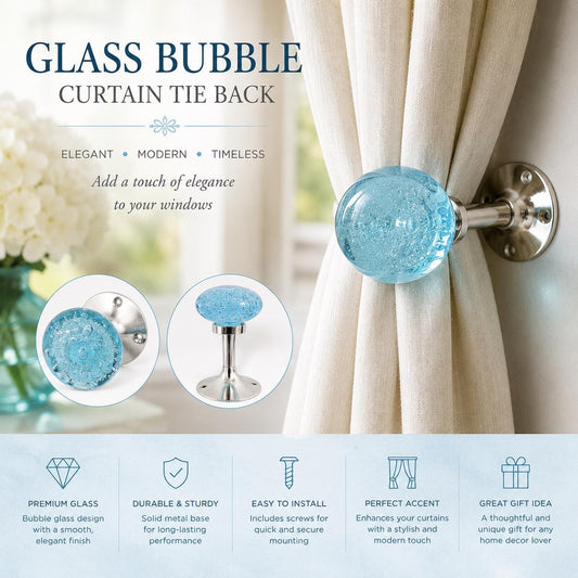 AquaGlass medium bubbles tie backs