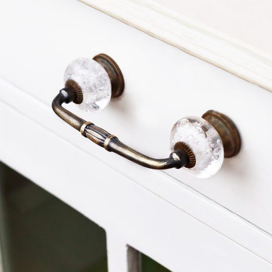 IRON Handle wiith glass bubbles knobs