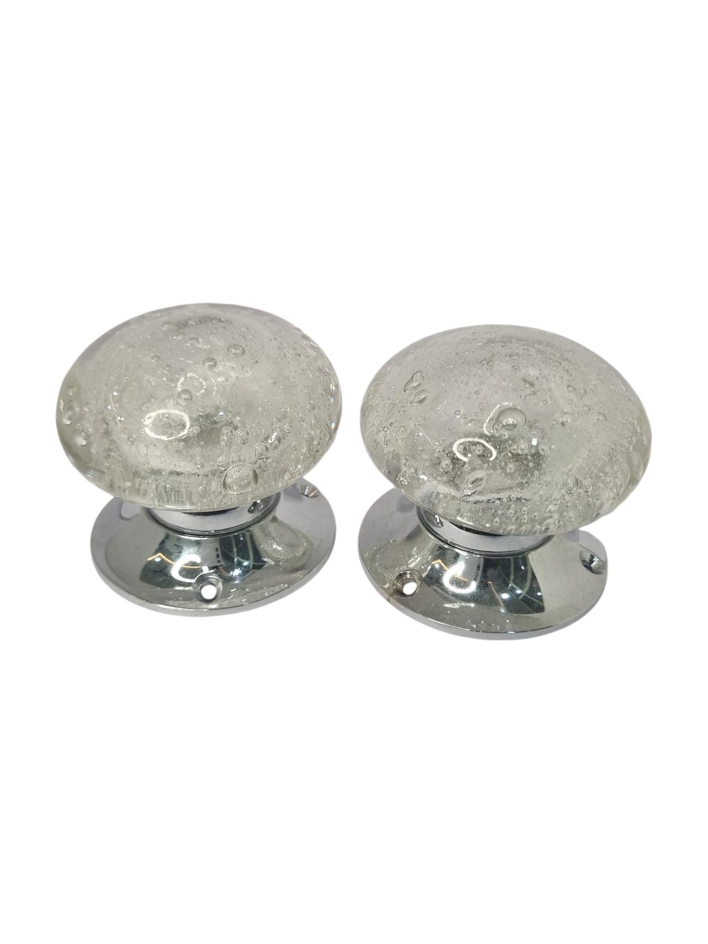 Glass bubbles mortise door knobs