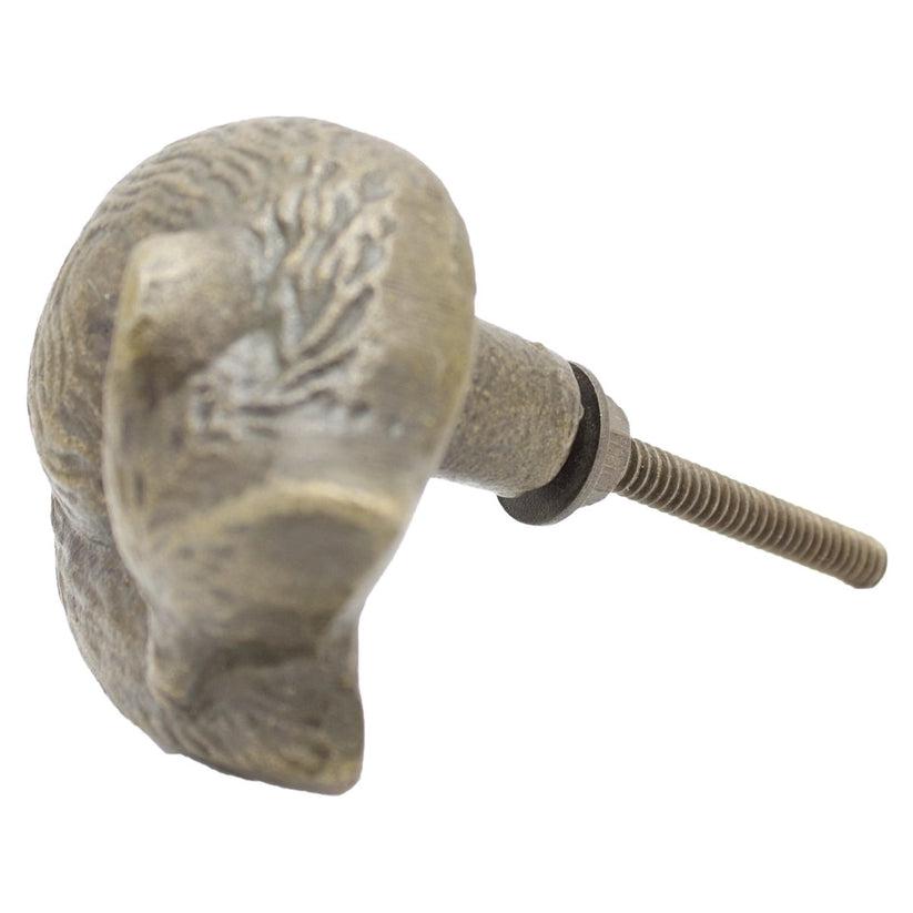 Sleeping fox cast iron knobs