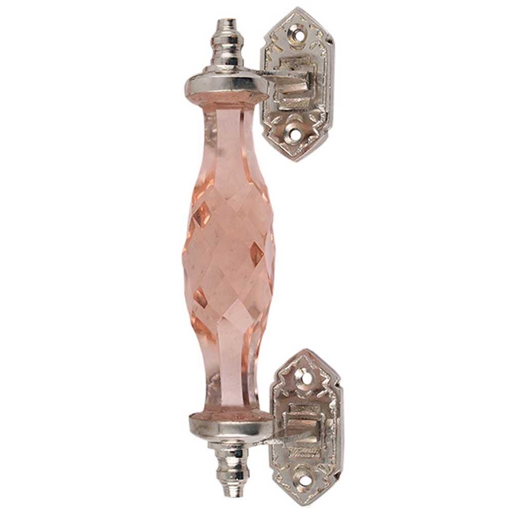4 Inch Glass Crystal Drawer Pull, Brass Cabinet Handle, Antique Gold Furniture Hardware