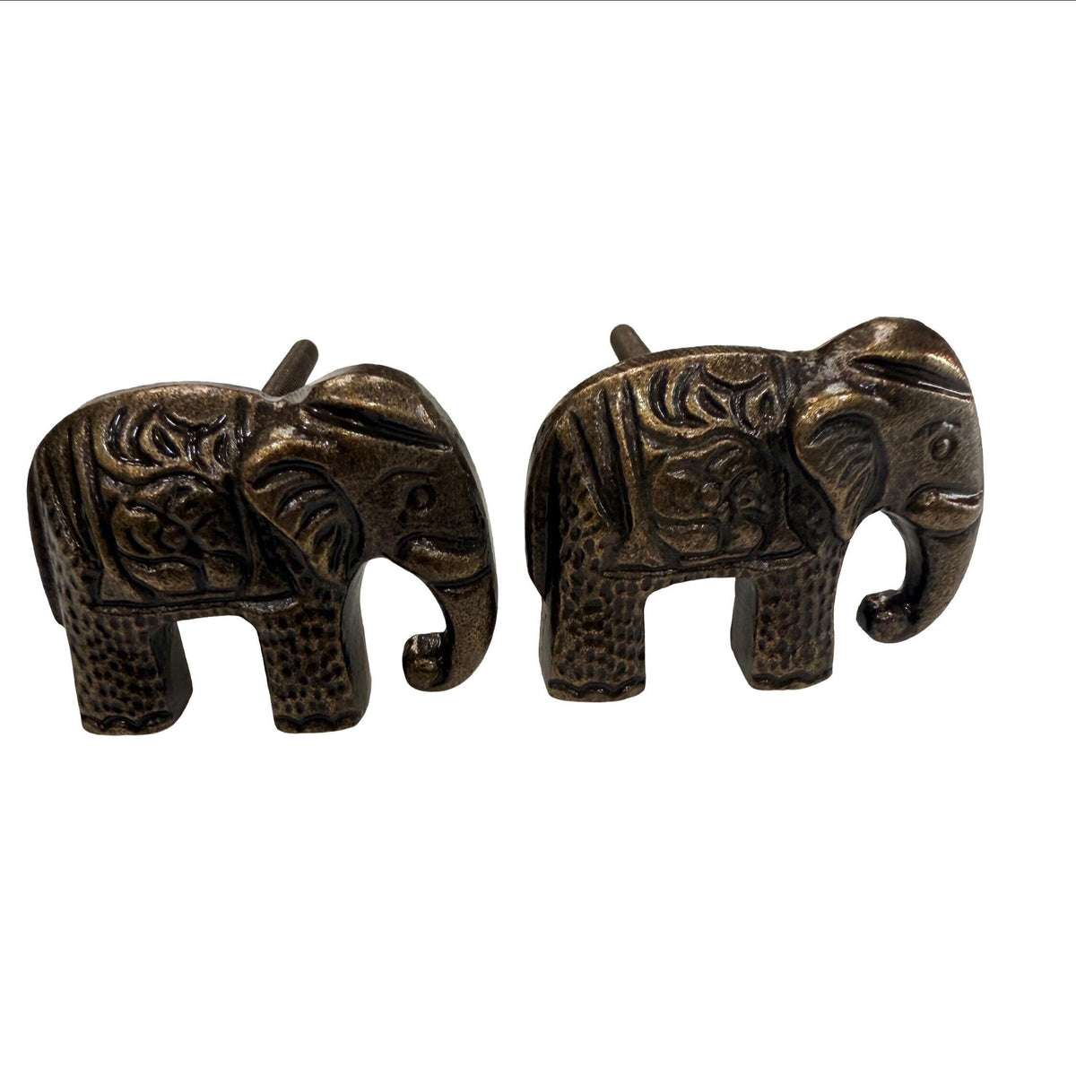 Decorative Elephant Cabinet Knobs | Cast Iron Animal Pulls | Boho Furniture Knobs