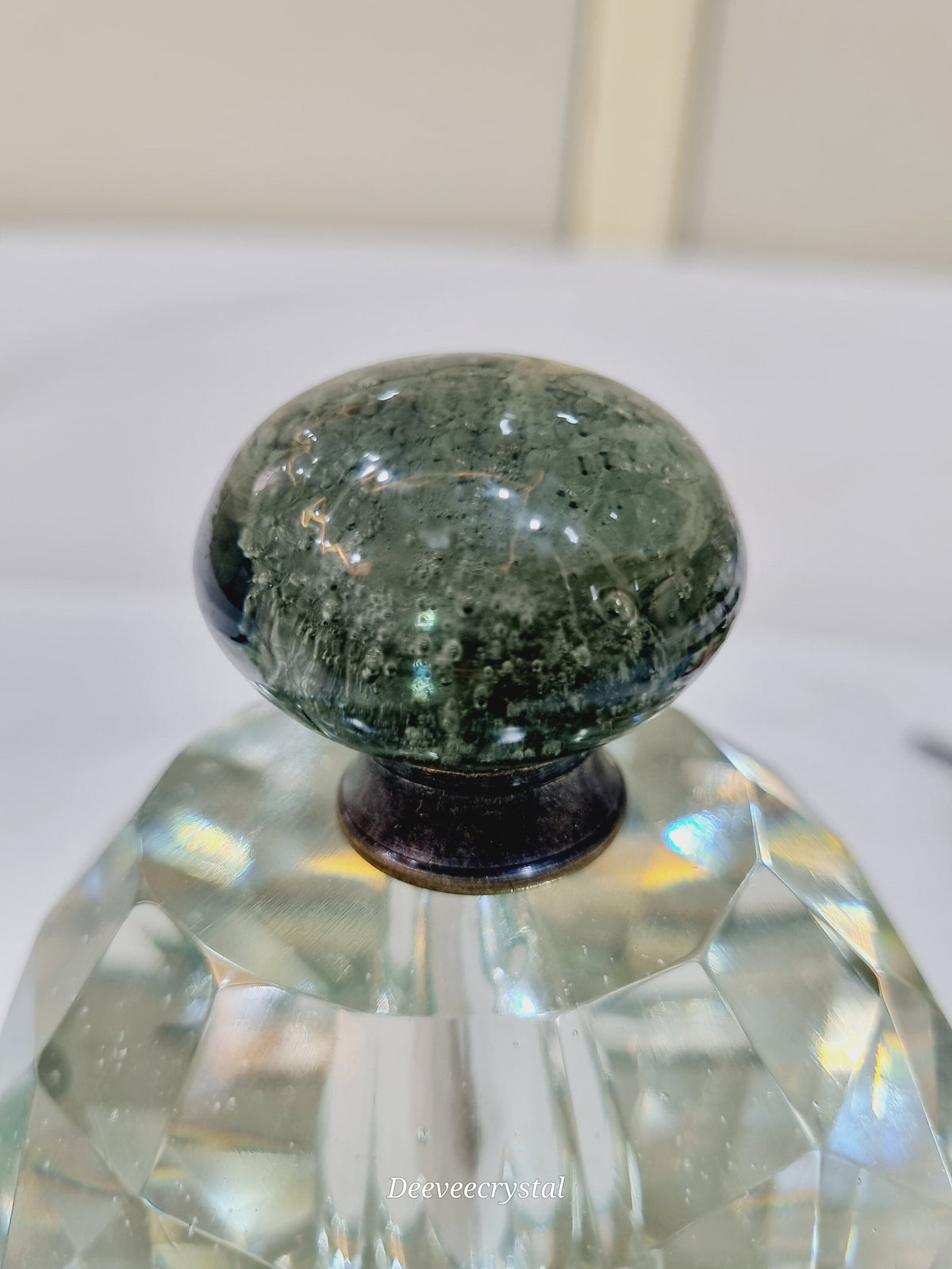 Glass antique long fittings bubbles knobs