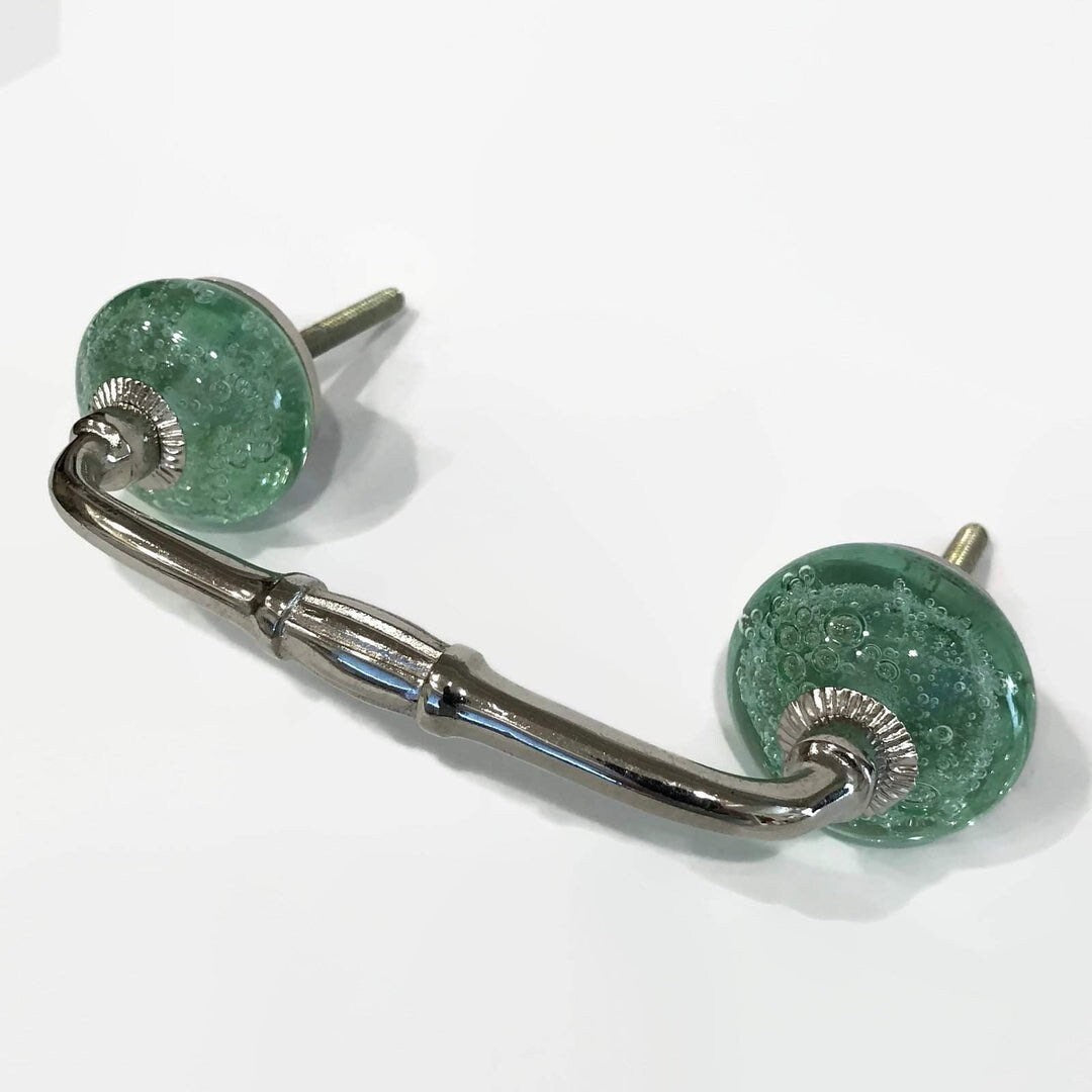 IRON Handle wiith glass bubbles knobs